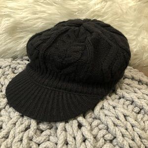 🔥4/$20🔥Black knit poor boy style hat